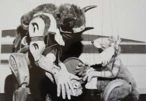 Jumping Mouse and Blind Buffalo in Mock Turtle Marionette Theatre's JUMPING MOUSE, circa 1990.