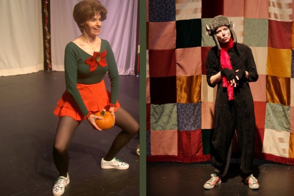 And the Jordans went on a road trip out to Chicago, with stops to see former Ensemble Members Margie and Cathleen, seen here in their Follies alter-egos.